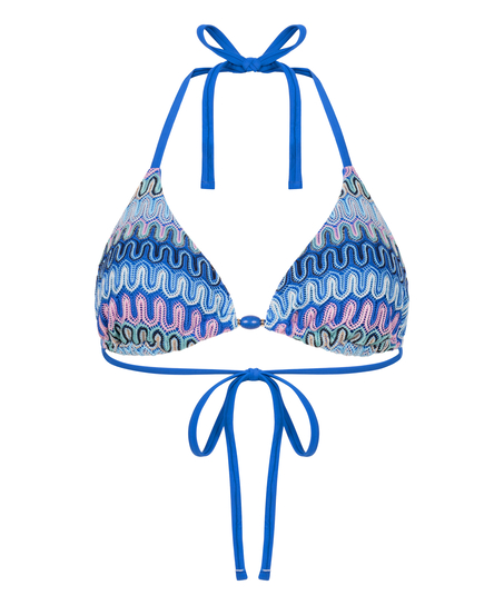Haut de bikini triangle Cali, Bleu