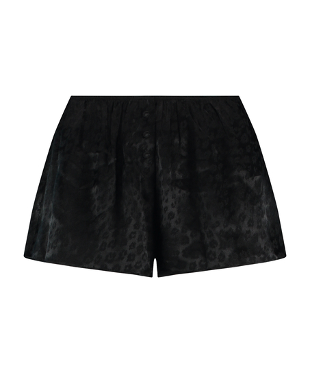 Shorts Leopard, Zwart