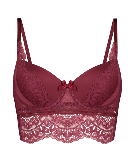 Voorgevormde longline beugel bh Elise, Rood