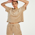 Shorts Velours Pocket, Beige