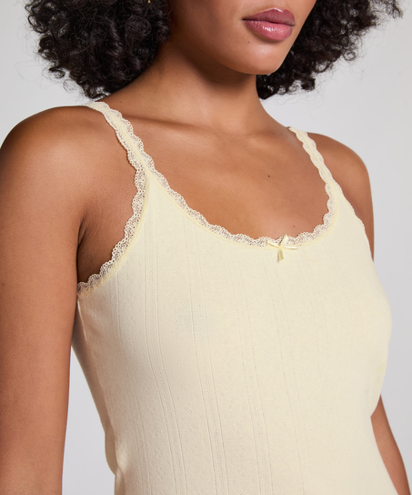 Pointelle Singlet, Geel