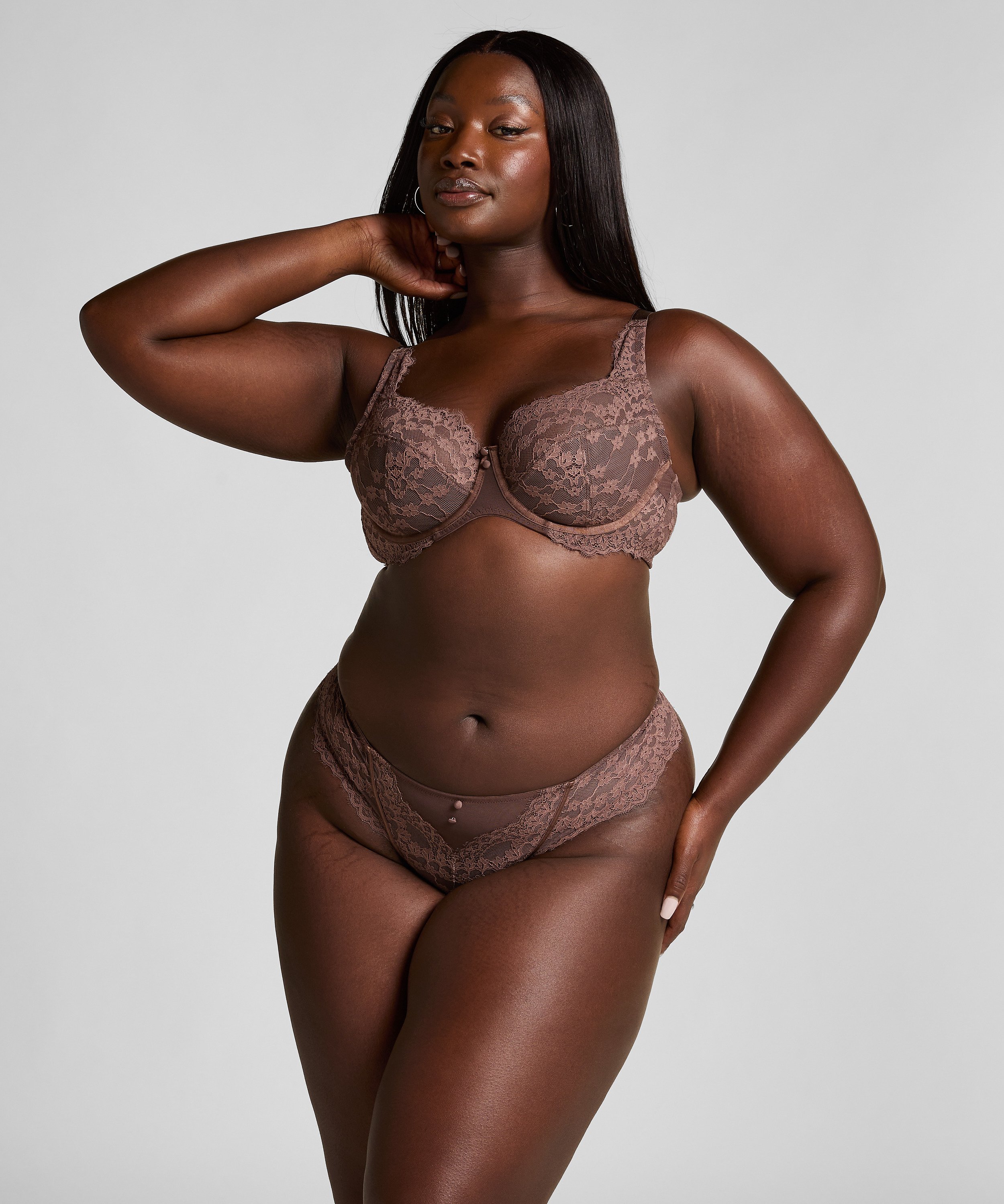 Soutien-gorge &agrave; armatures non-pr&eacute;form&eacute; Daisy, Brun, main