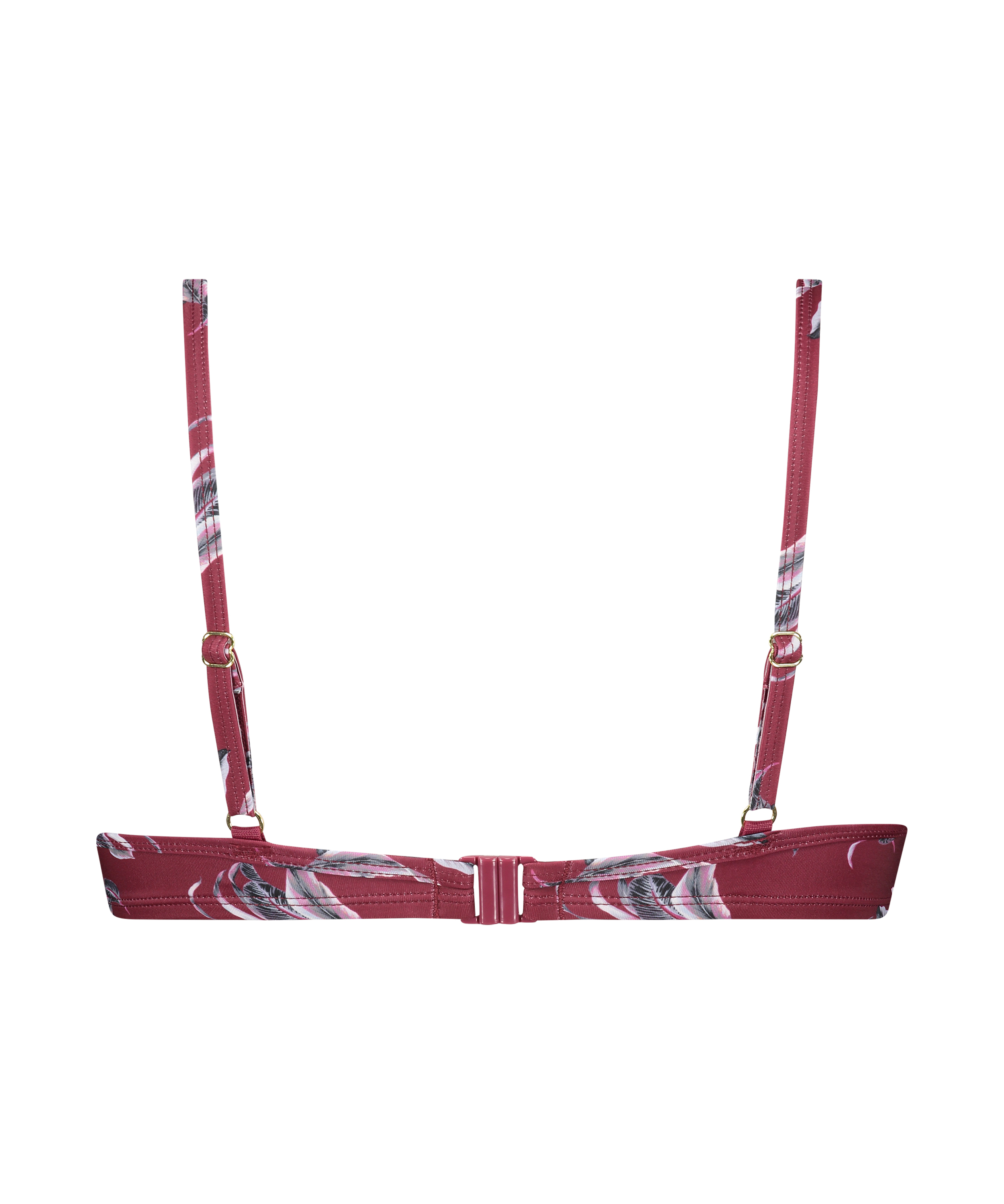 Niet-voorgevormde beugel bikinitop Tropic glam, Rood, main