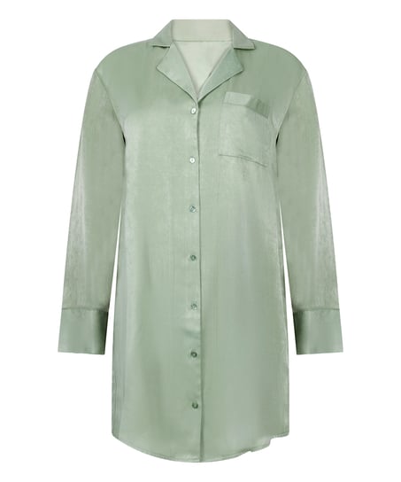 Satijnen overhemdjurk Ayla, Groen
