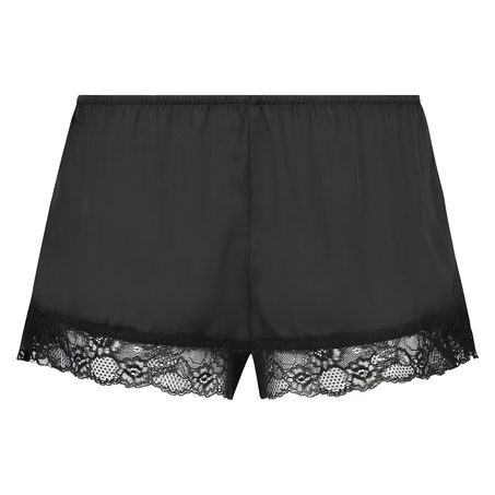 Pyjama short Satin, Zwart