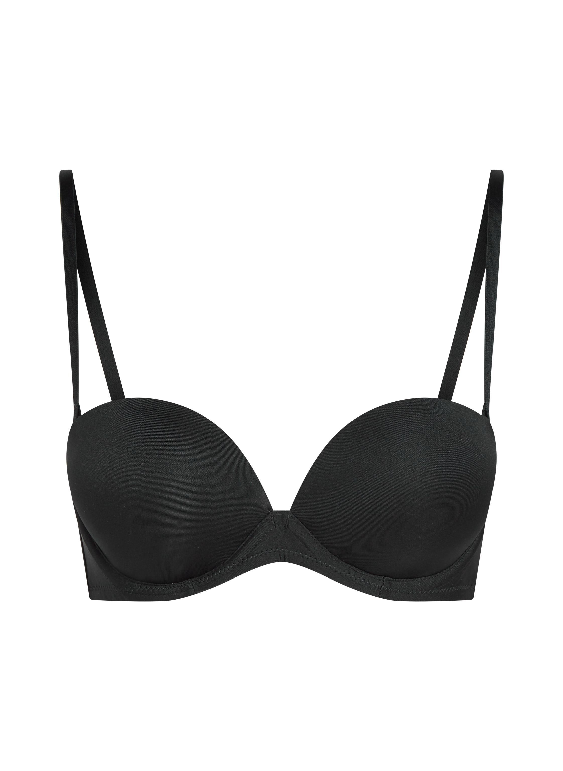 Soutien-gorge maximiseur préformé sans bretelles, Noir, main
