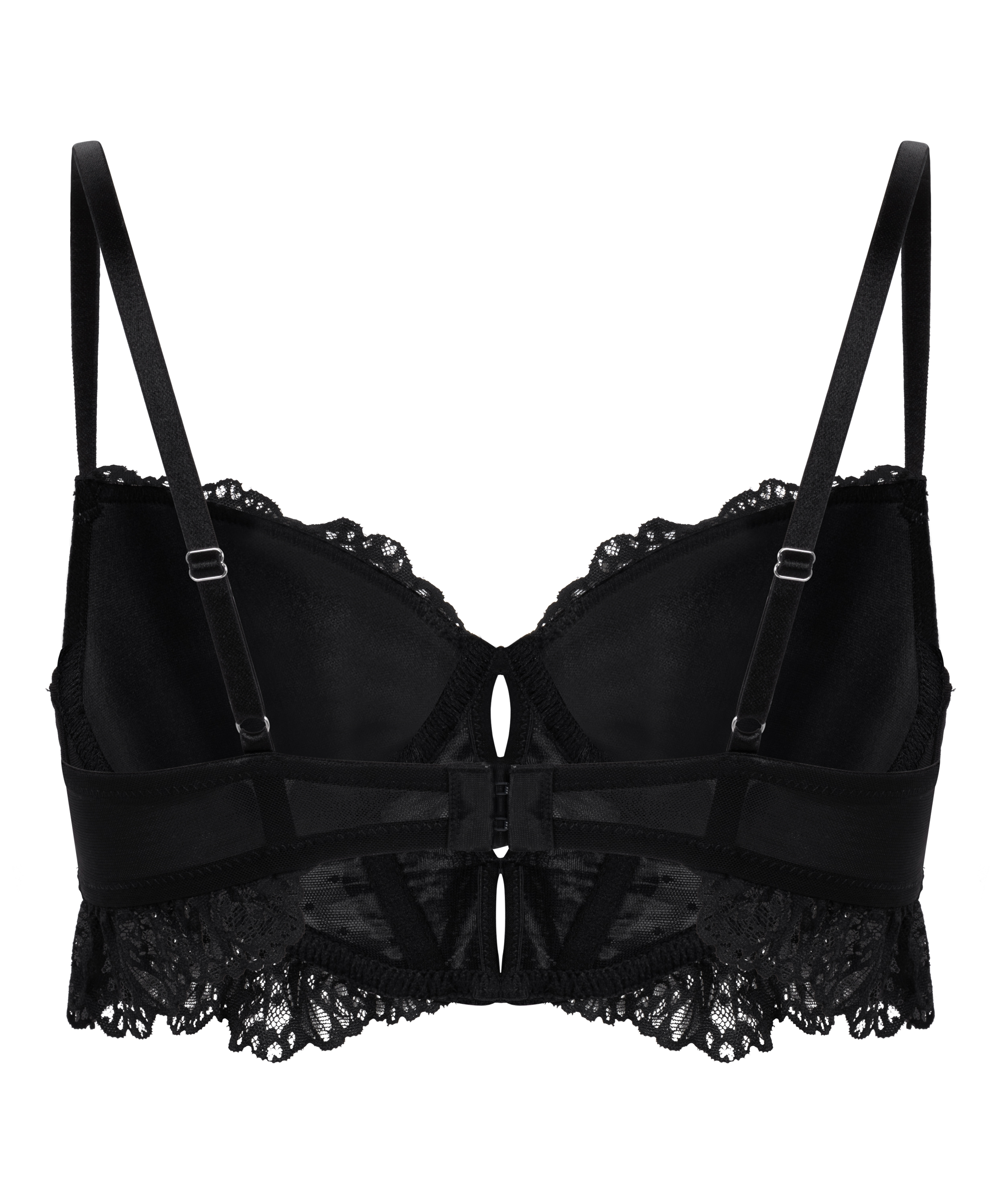 Soutien-gorge à armatures rembourré longline Posie, Noir, main