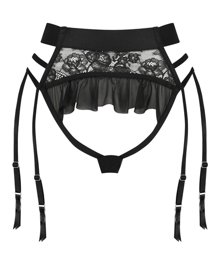 Hoog uitgesneden brazilian Ellen Maid, Zwart