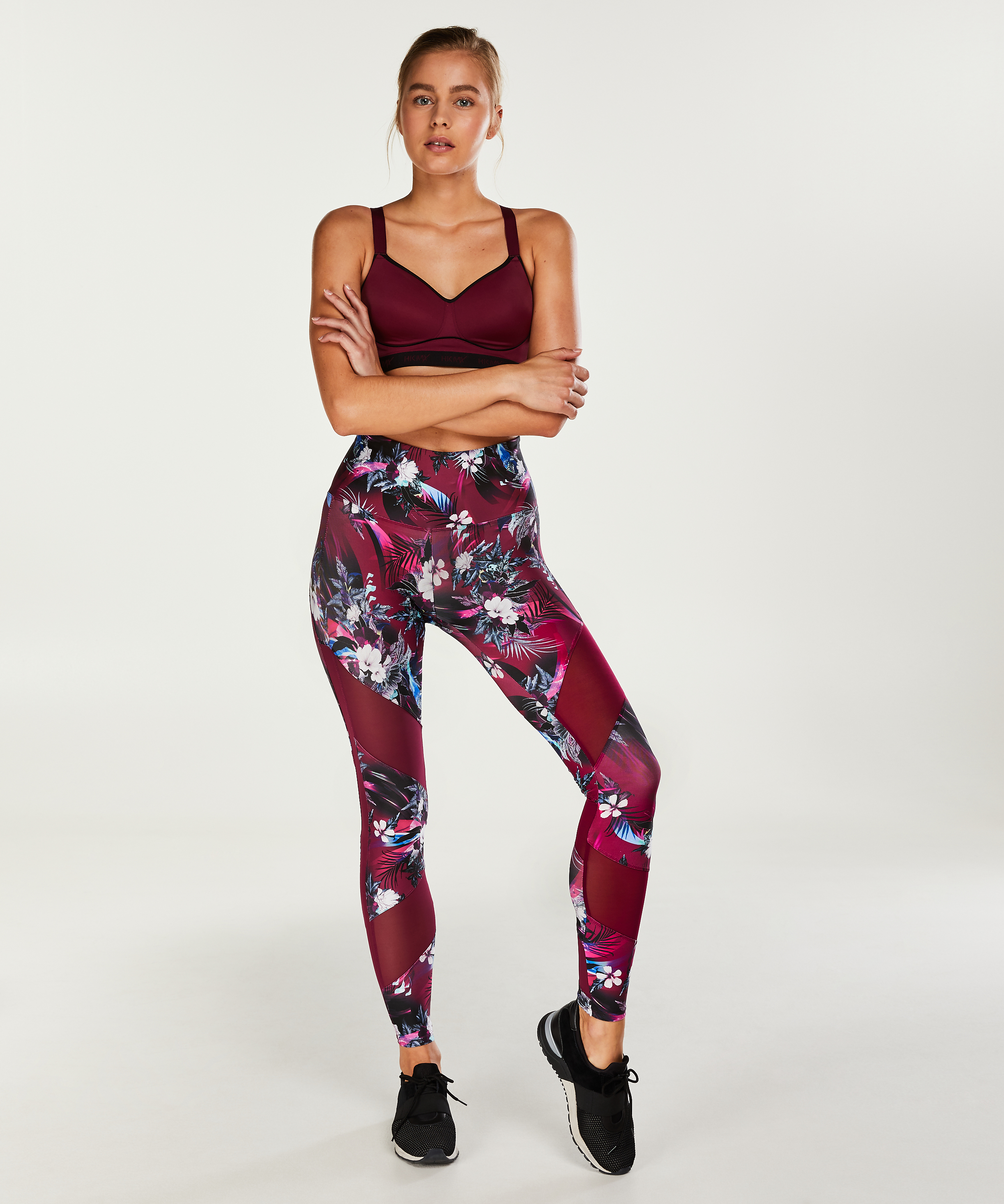 Legging de sport taille haute HKMX Niveau 2, Pourpre, main