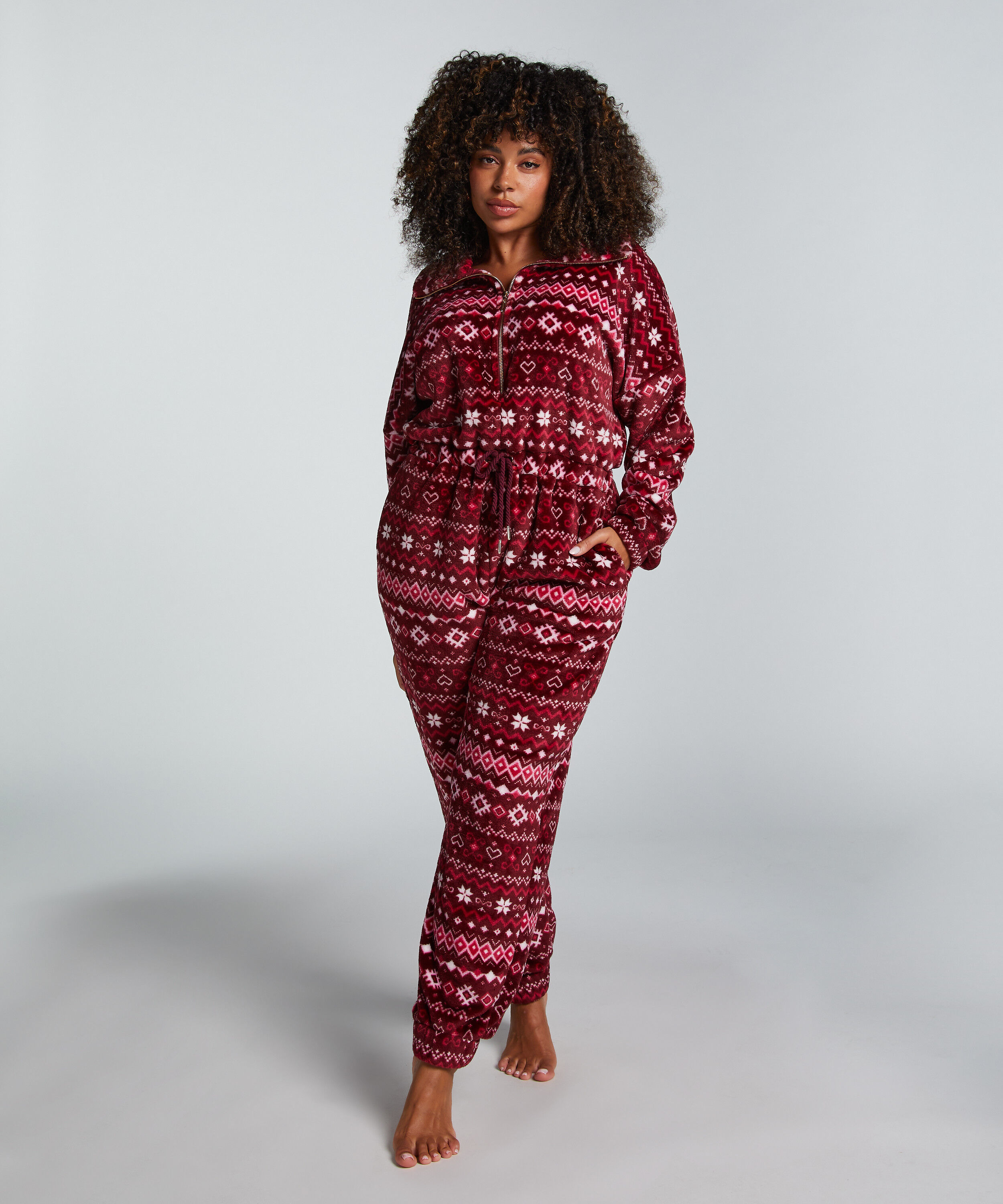 Onesie fleece, Rood