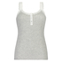 Singlet top cami rib lace, Grijs