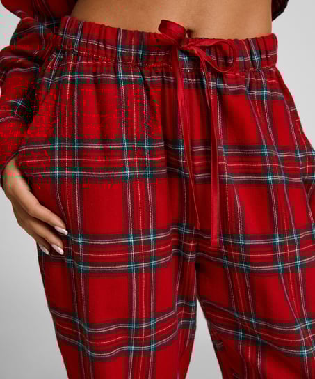Petite pyjamabroek Flanel, Rood