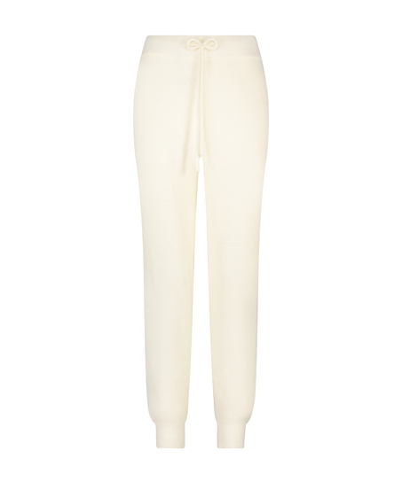 Premium Pantalon de jogging Fluffy, Blanc