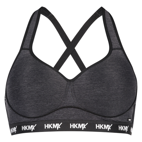 HKMX Soutien-gorge de sport The All Star Maintien niveau 2, Gris