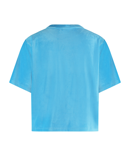 Top Rib Velours, Blauw
