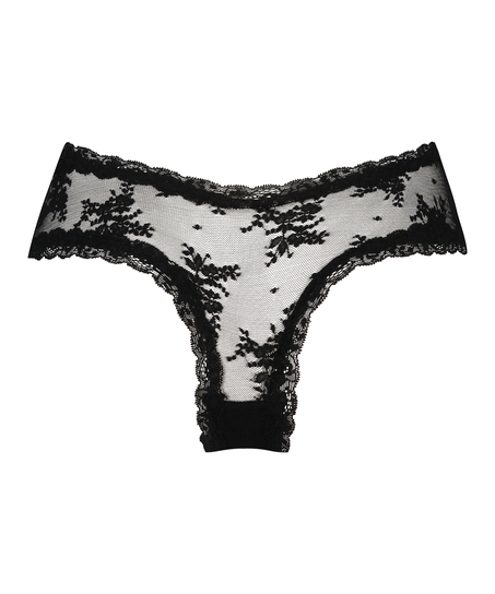 Slip brésilien V-shape mesh, Noir
