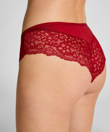 Slip br&eacute;silien Marine, Rouge