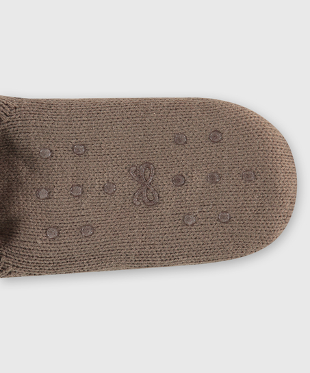 Chaussettes en tricot lurex, Brun