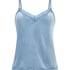 Cami top Velours Lace, Blauw