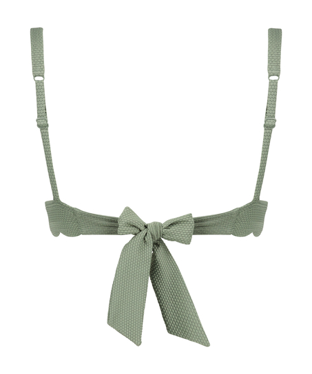 Triangel bikinitop Scallop, Groen