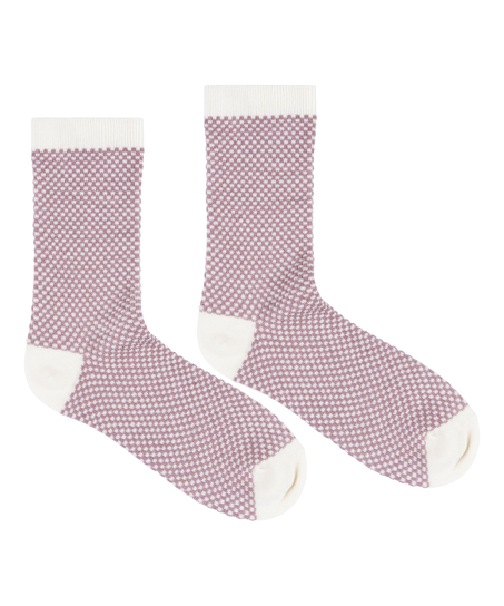 Chaussettes courtes en modal, Pourpre