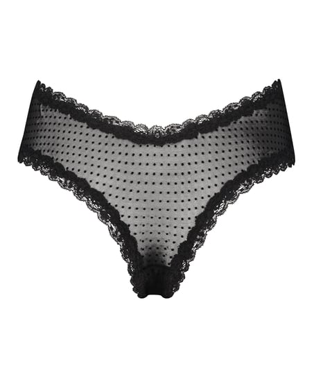 Slip br&eacute;silien V-shape mesh, Noir