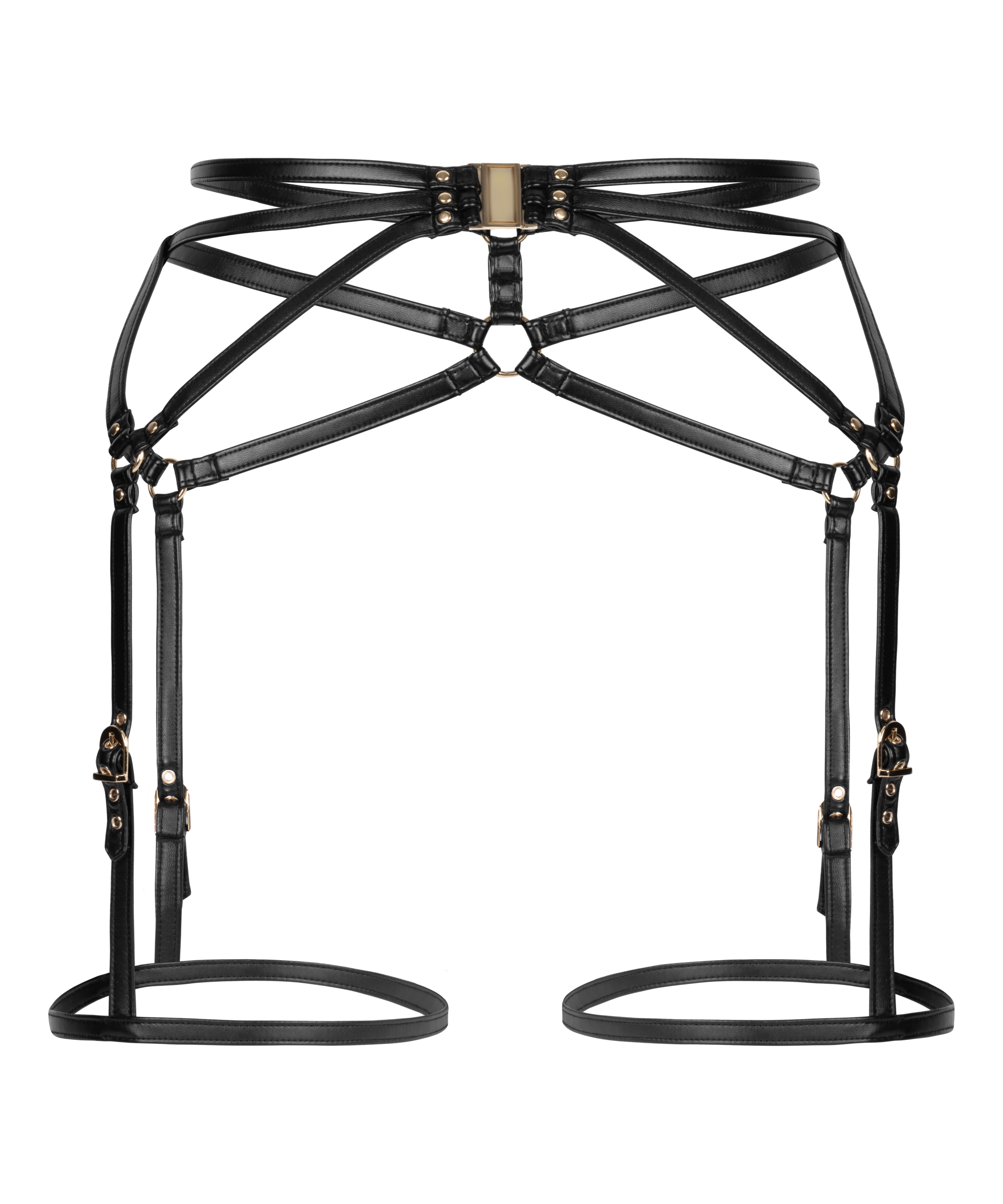 Gu&ecirc;pi&egrave;re en similicuir, Noir, main