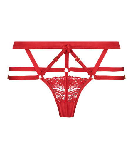 Hoge brazilian met open kruis Mitzy, Rood