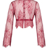 Top Allover Lace, Rood