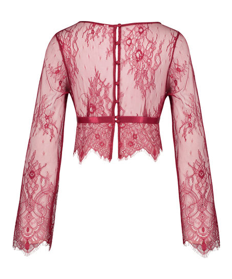 Top Allover Lace, Rood