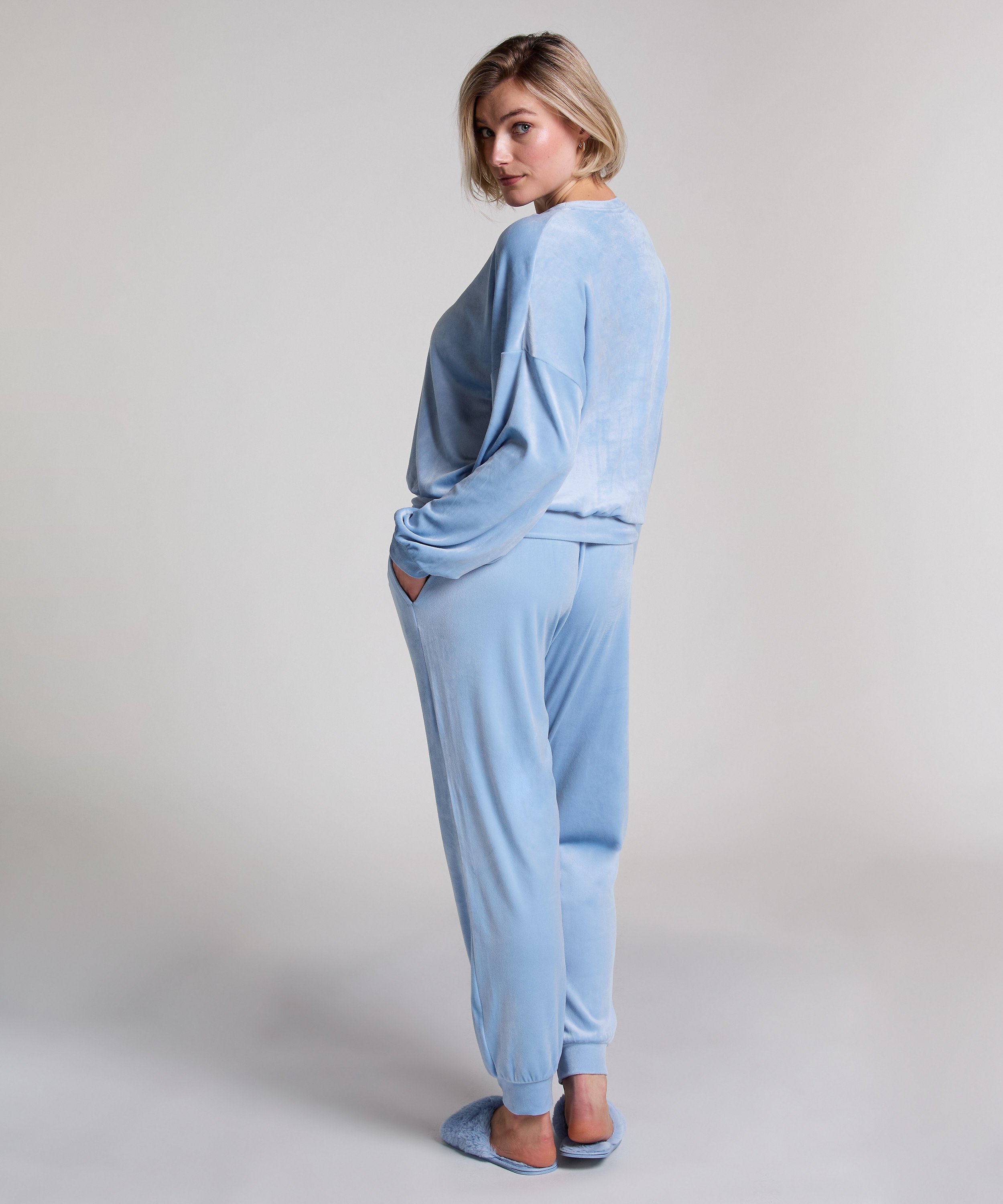 Velours Top, Blauw, main