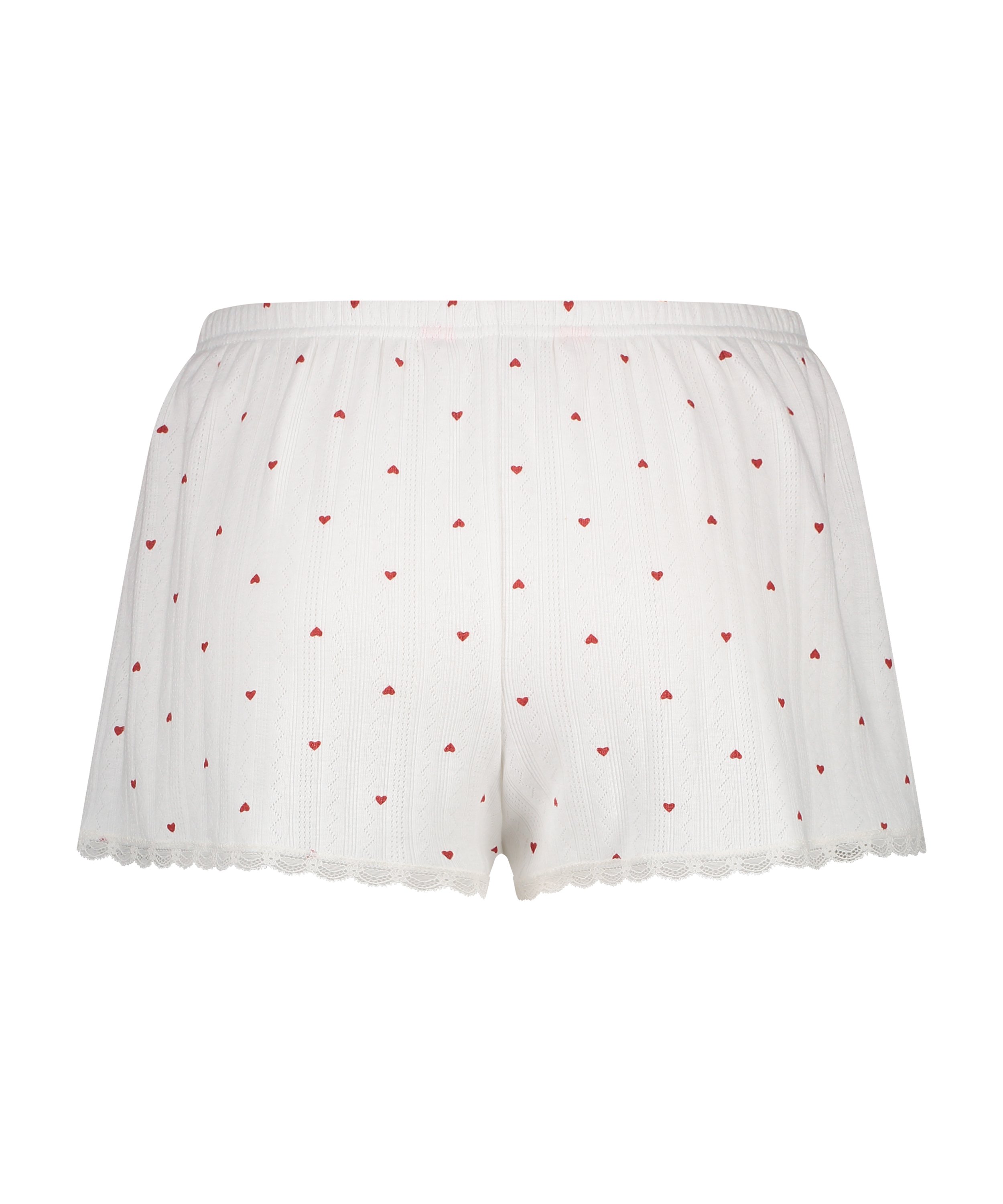 Pyjama shorts Pointelle, Wit, main