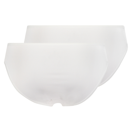 Lot de 2 slip Kim Cotton, Blanc