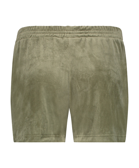 Shorts Velours Pocket, Groen