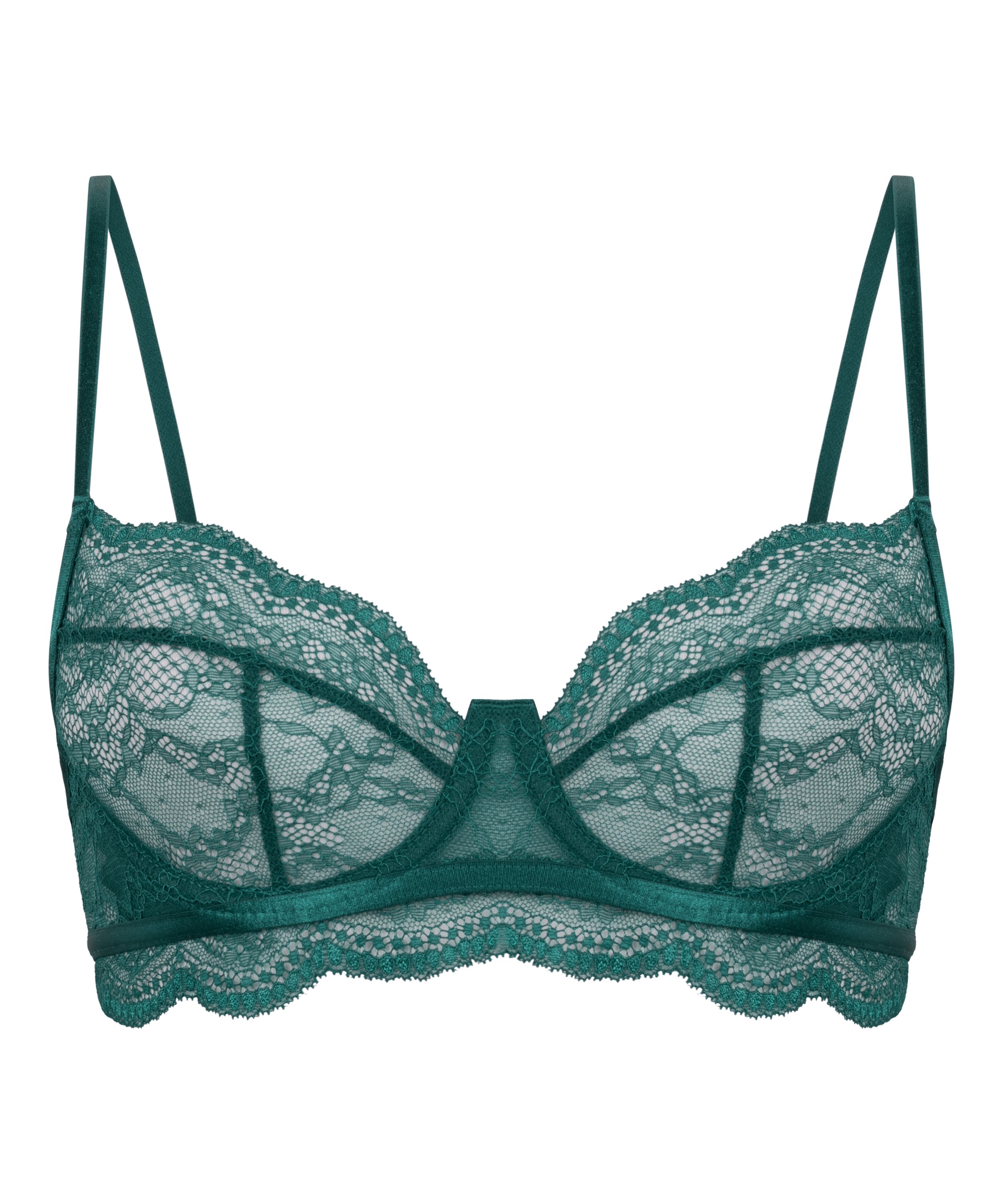 Soutien-gorge non-rembourr&eacute; &agrave; armatures Isabelle, Vert, main