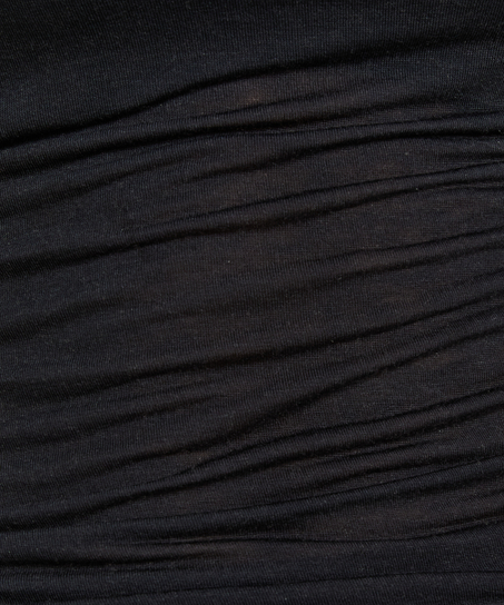 Haut avec cachemire &agrave; col bateau super soft, Noir