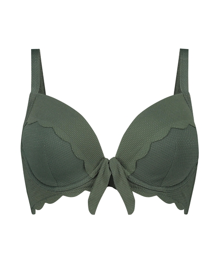 Voorgevormde beugel bikinitop Scallop Glam, Groen