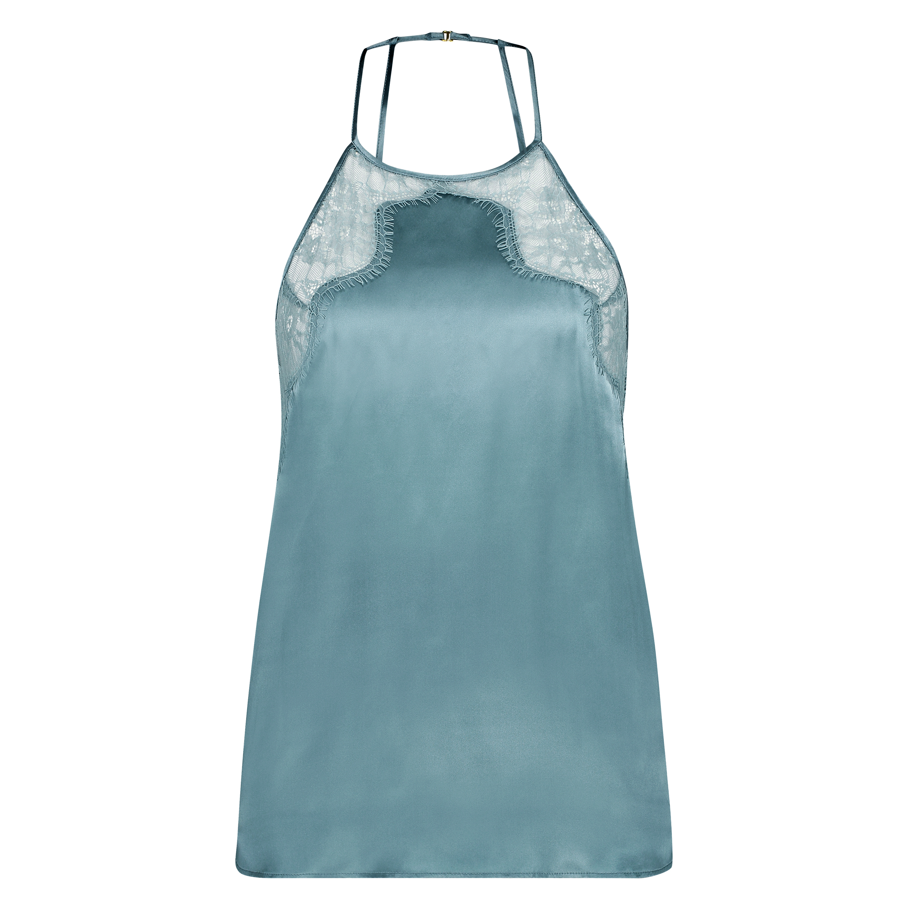 Cami top zijde, Blauw, main