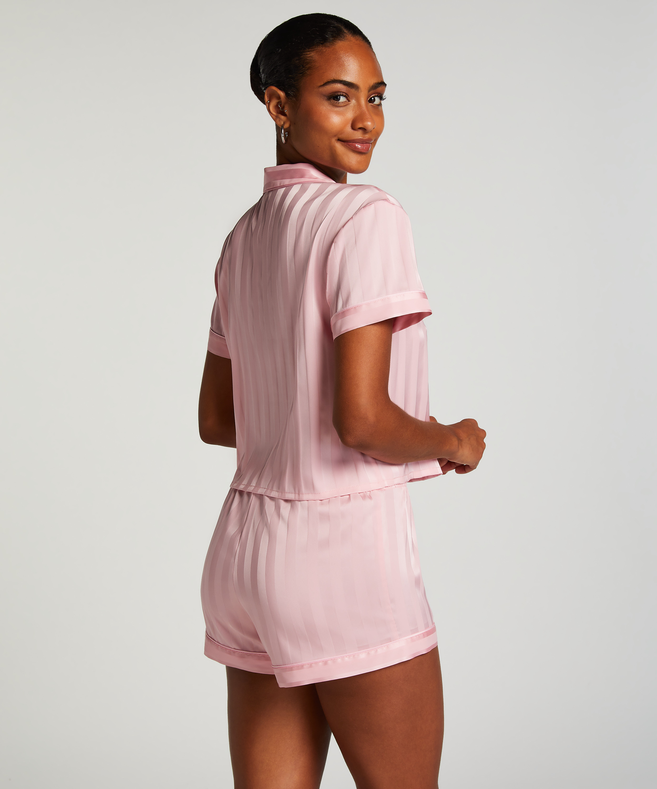 Pyjamaset Satin, Roze, main