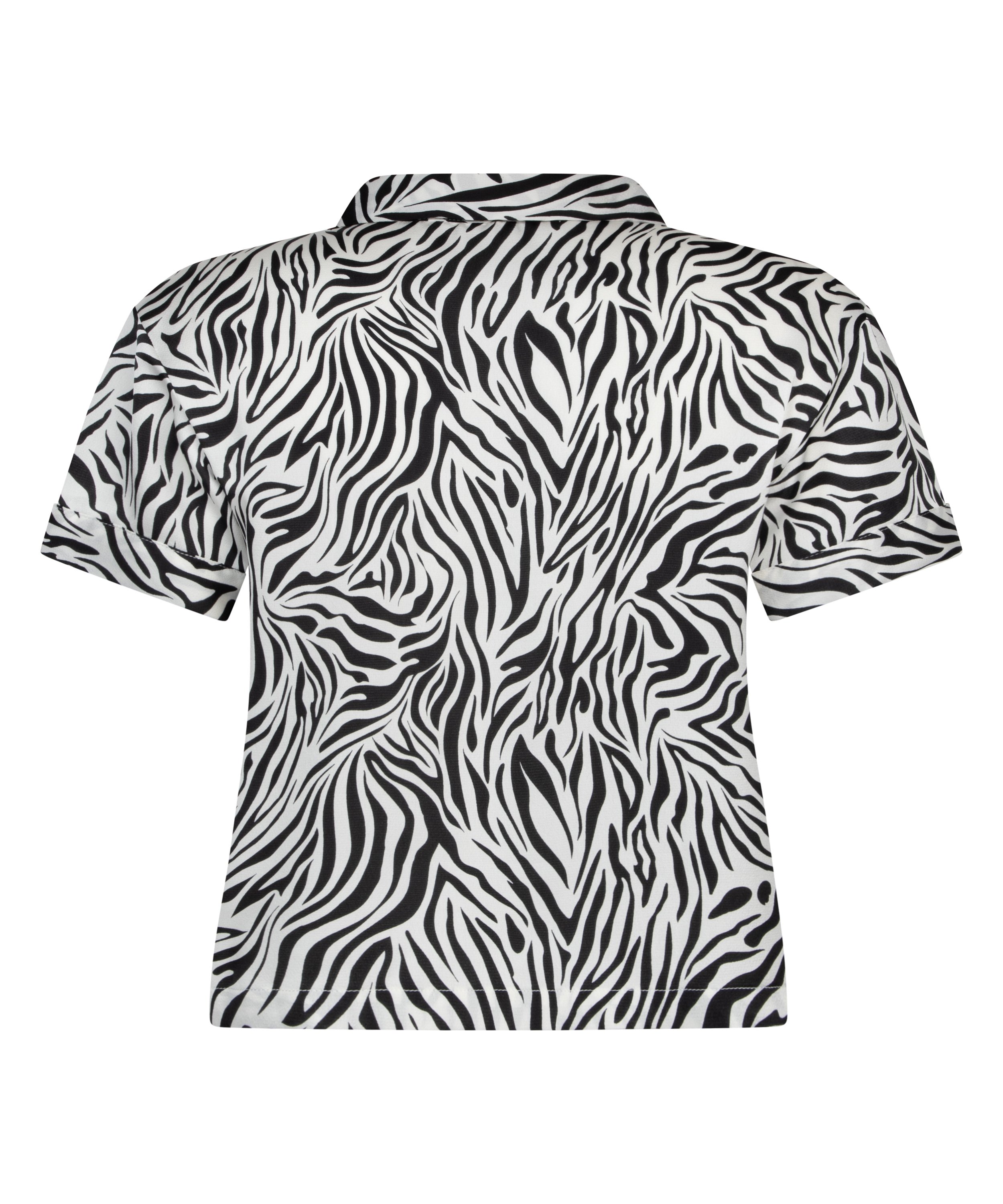 Veste à manches courtes en satin, Blanc, main