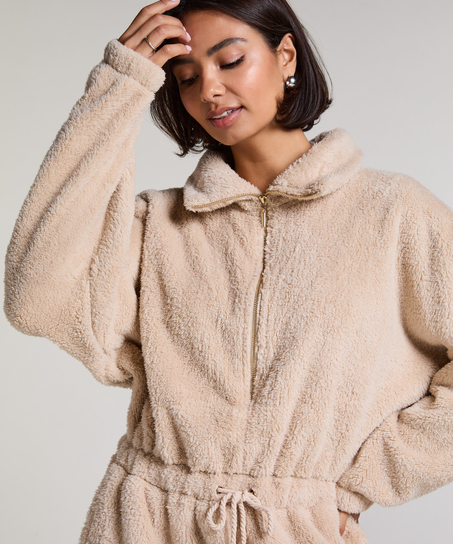 Onesie Fleece, Beige