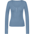 Pyjama top lange mouwen rib, Blauw