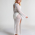 Robe maxi en crochet, Blanc