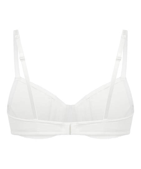 Soutien-gorge &agrave; armatures non-rembourr&eacute; Pointelle, Blanc