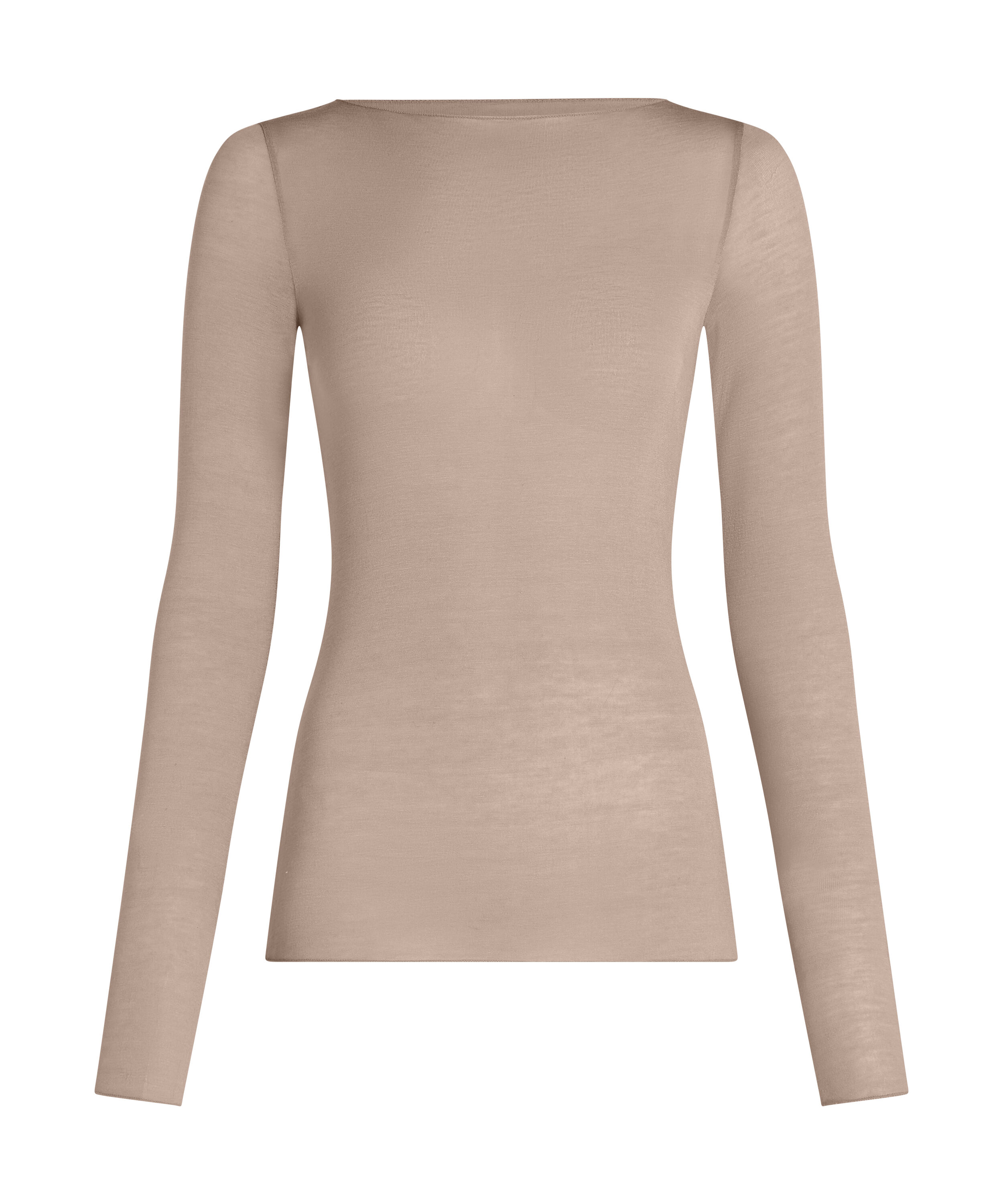 super soft Boothals shirt met Cashmere, Grijs