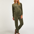 Zwangerschapsjoggingbroek Velours Pintuck, Groen