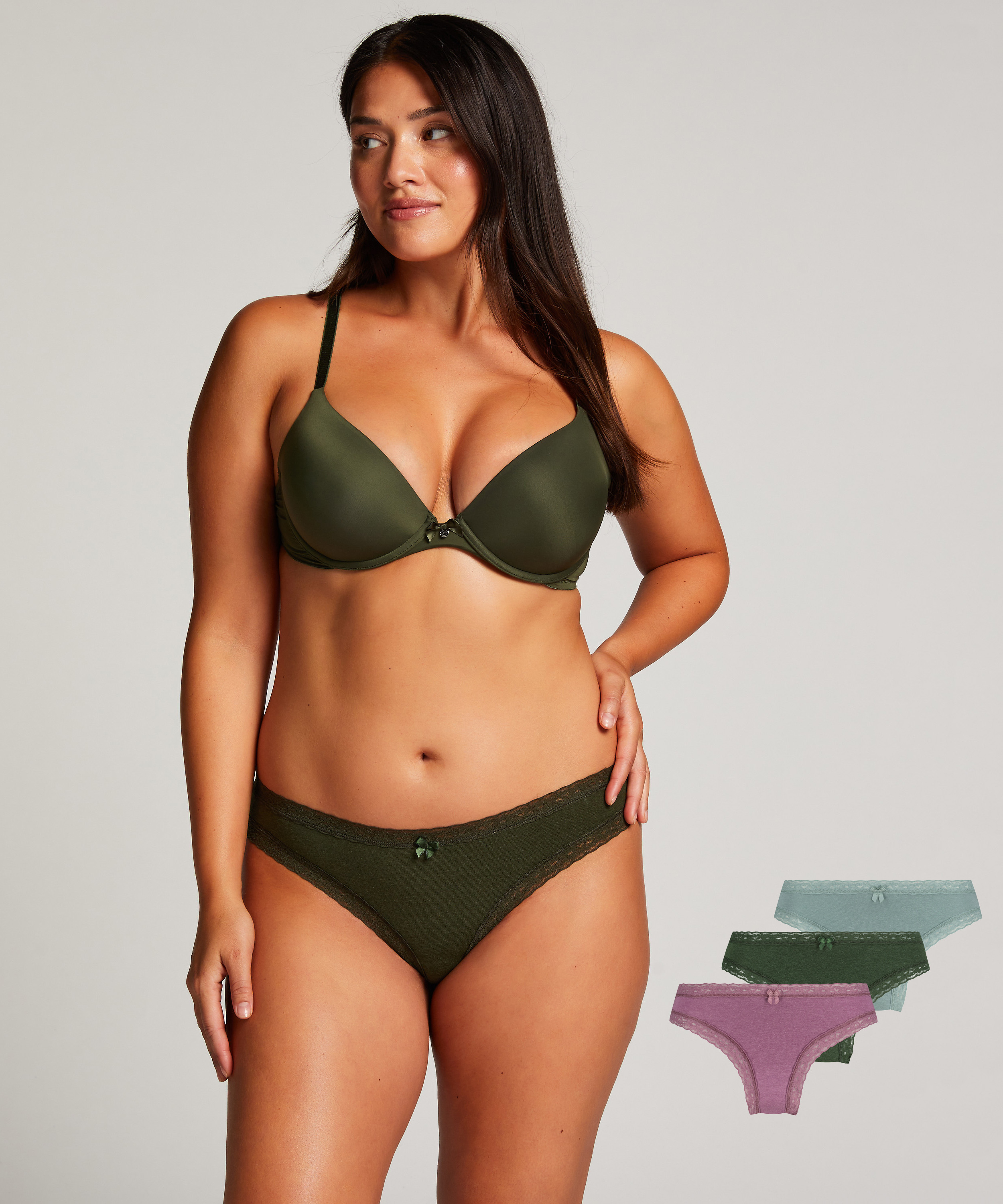 3-pack brazilians Classics, Groen, main