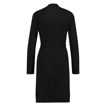 Badjas Modal Lace, Zwart