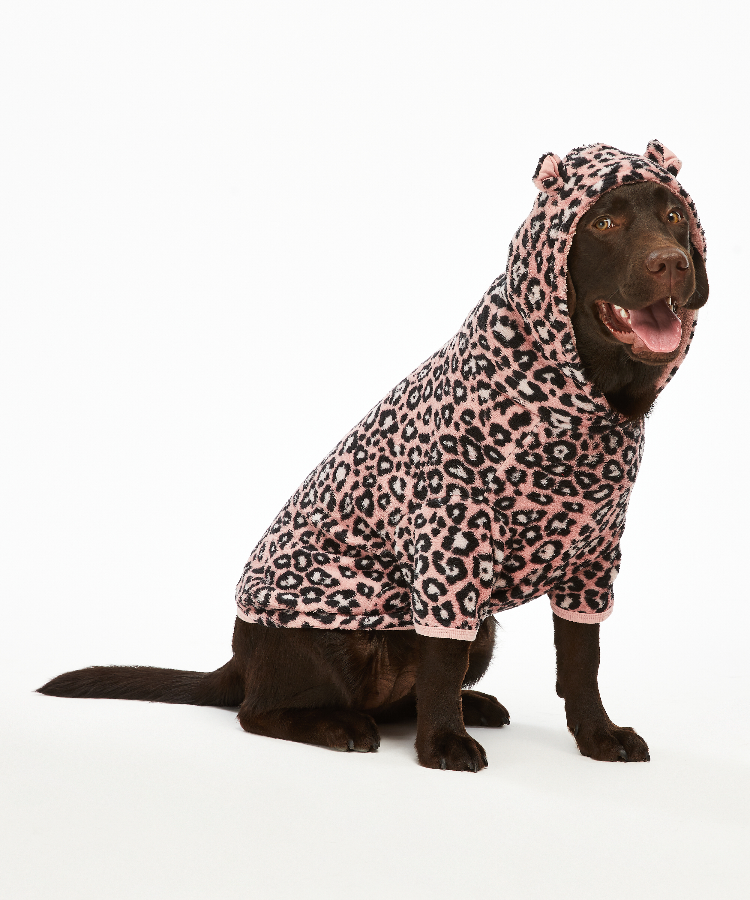 Fleece honden onesie, Roze, main