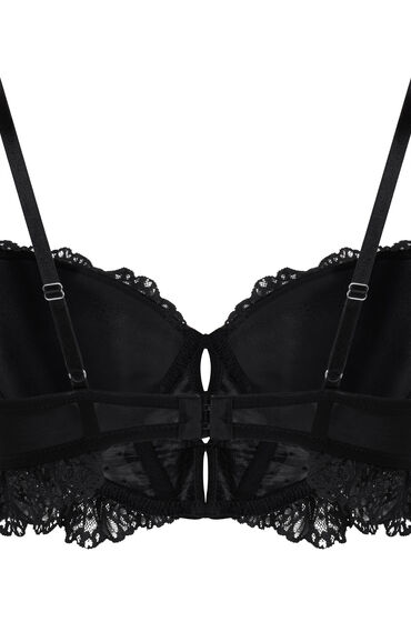 Hunkemöller Voorgevormde longline beugel bh Posie Zwart, foto 2
